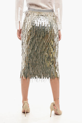 Longuette in Paillettes e Perline con Zip Laterale