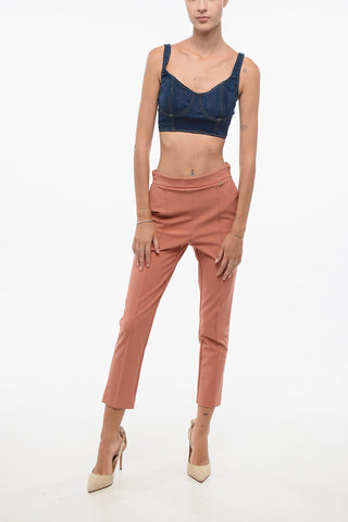 Top Bustier in Denim Lavaggio Scuro