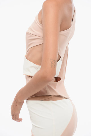 One-Shoulder Sheath Dress With Cut-Outs