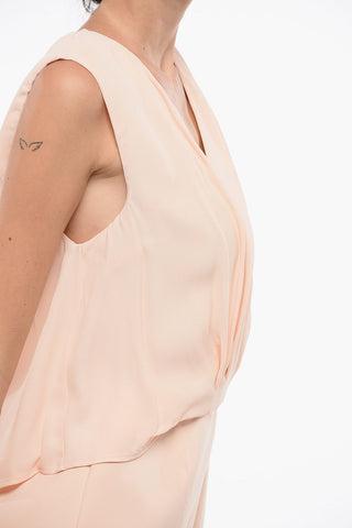 Midikleid aus Gabardine mit Wickel-Design