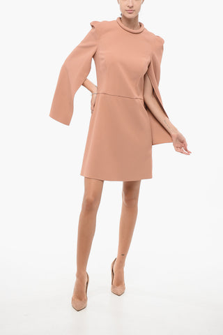 Midi Dress with Cape Sleeves