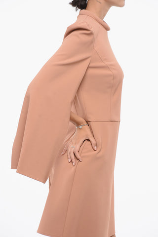 Midi Dress with Cape Sleeves