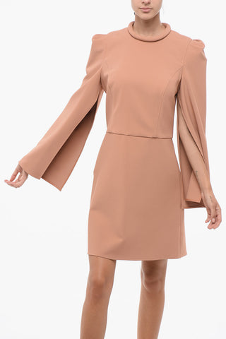 Midi Dress with Cape Sleeves