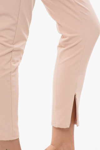 Cropped-Fit-Hose aus Stretchstoff mit Gürtel