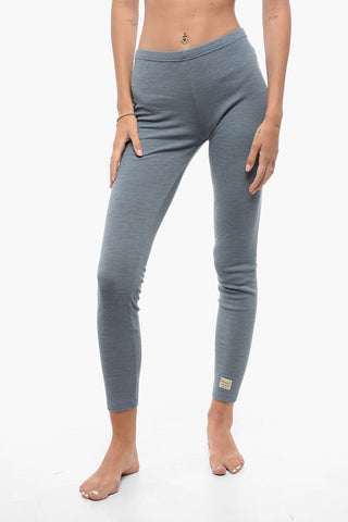 Leggings slim Fit a Costine E A Tinta unita