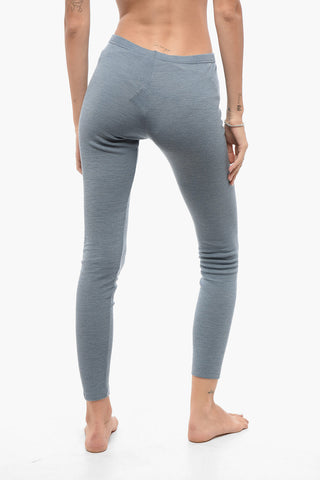 Leggings slim Fit a Costine E A Tinta unita