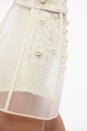 Minidress PEARL in Mesh con Coulotte