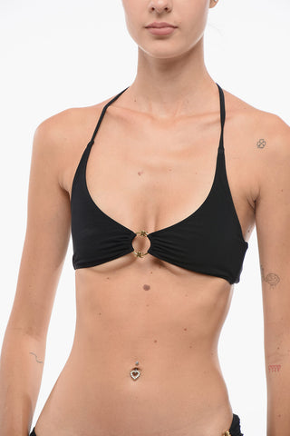 Top Bikini TRIOMPHE in Tinta Unita con Dettaglio Dorato
