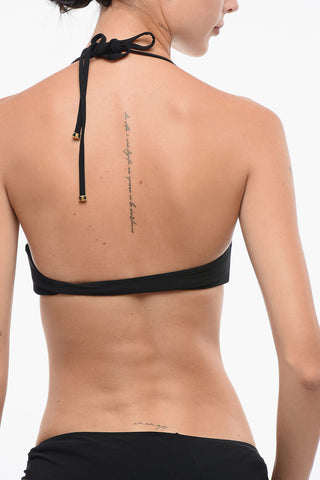 Top Bikini TRIOMPHE in Tinta Unita con Dettaglio Dorato