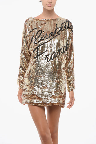Paillettenkleid mit Logo