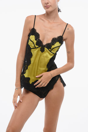 Top Underwear Bicolore in Pizzo