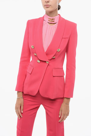 Double-Breasted Dress with Shawl Collar