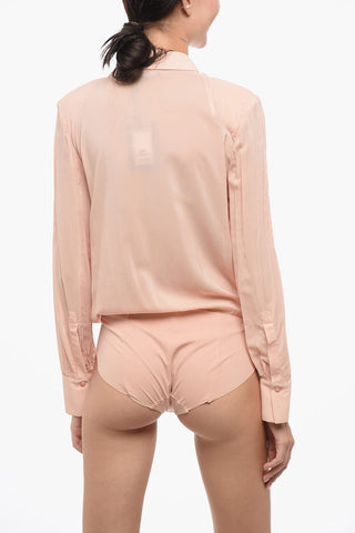 Blusa a Portafoglio con Design Body