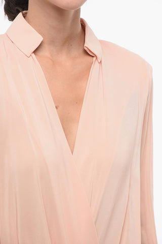 Blusa a Portafoglio con Design Body