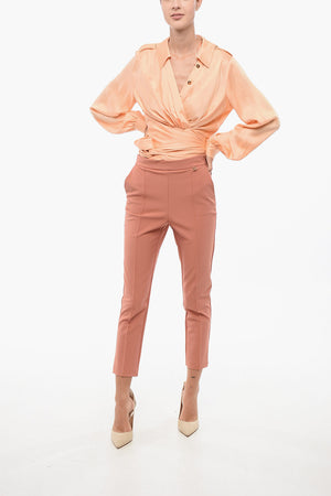 4 SETTENTIALS Pantaloni Sigaretta con Pinces