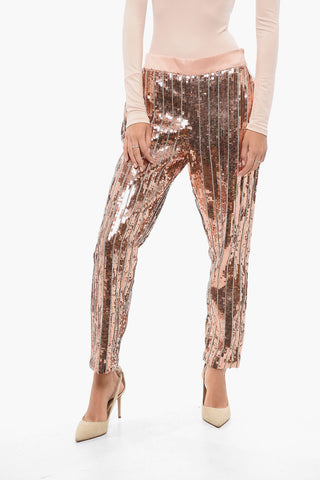 Pantaloni Wide Leg in Paillettes