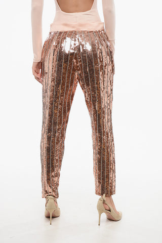 Pantaloni Wide Leg in Paillettes