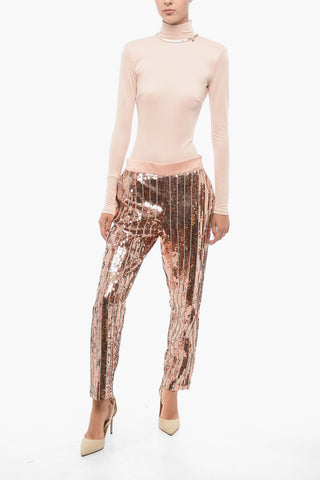 Pantaloni Wide Leg in Paillettes