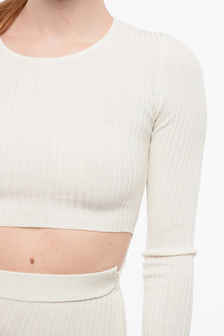 Midi Knit Dress with Cut-Out