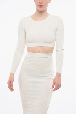 Midi Knit Dress with Cut-Out