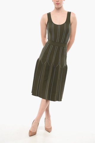 Flared Midi Knit Dress