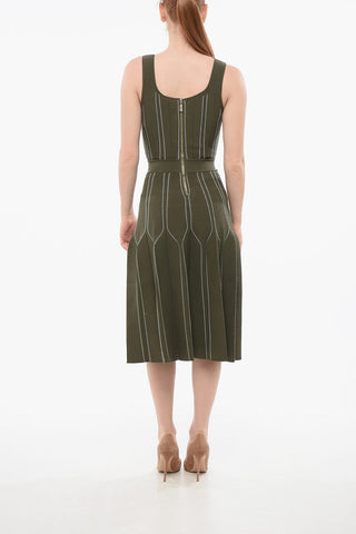 Flared Midi Knit Dress