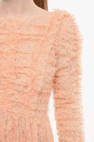 Vestito Maxi in Tessuto Eyelash