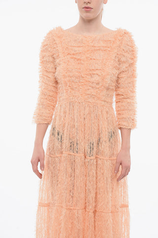 Vestito Maxi in Tessuto Eyelash