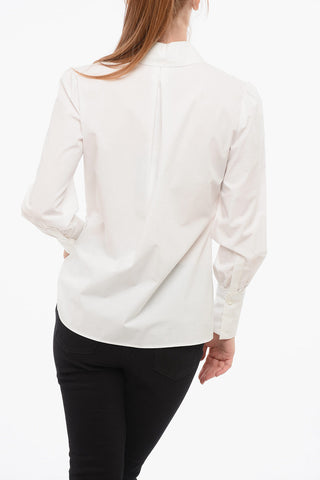 Poplin Blouse with Eyelet Details