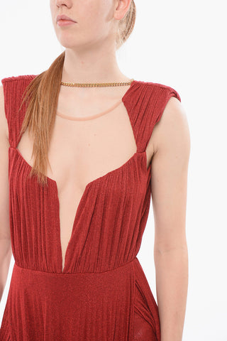 RED CARPET Maxidress in Lurex con Inserti in Mesh