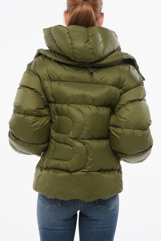 Hooded NEW DOUBLE Down Jacket with Front Zip
