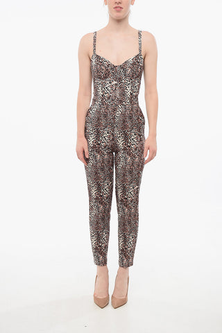 Jumpsuit Animalier con Cintura Abbinata