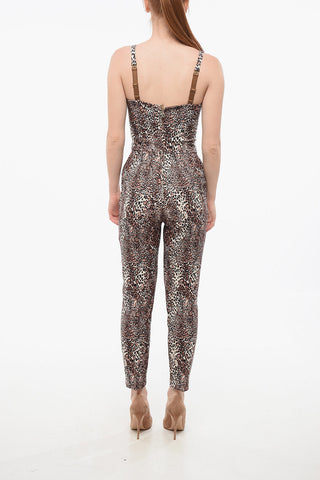 Jumpsuit Animalier con Cintura Abbinata