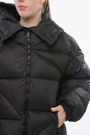 Daunenjacke NEW DOUBLE mit Kapuze und Frontreißverschluss