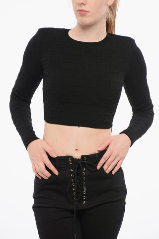 Monogram Fabric Cropped Top
