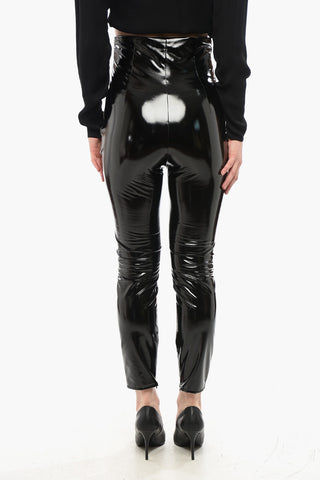 Leggings a Vita Alta in Eco-Vernice