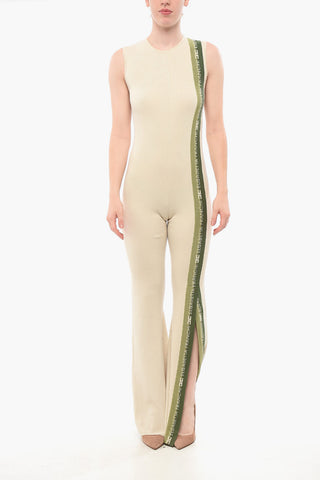 MOVES Jumpsuit aus Strick mit Knöchelschlitz