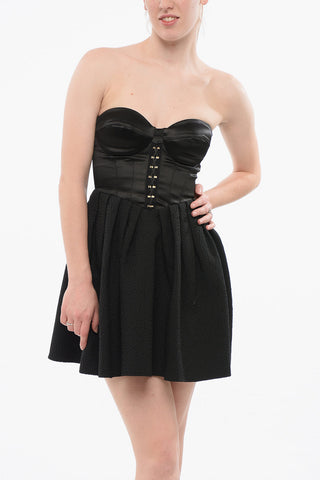 Minidress Svasato con Bustier in Satin