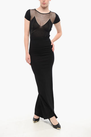 RED CARPET Knit Short-Sleeve Maxidress