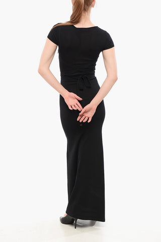 RED CARPET Knit Short-Sleeve Maxidress
