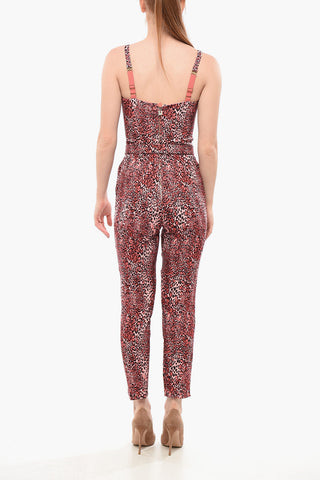 Jumpsuit Animalier con Cintura Abbinata