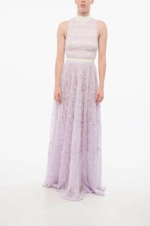 Eyelash Fabric Halter Dress