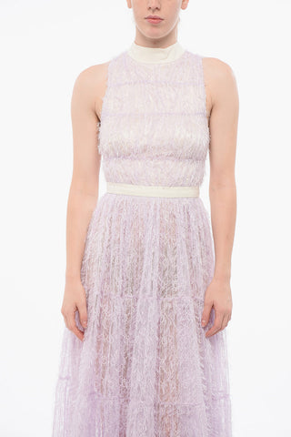 Vestito Halter Neck in Tessuto Eyelash