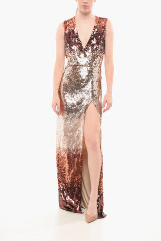 Maxidress Paillettato con Design Sfumato