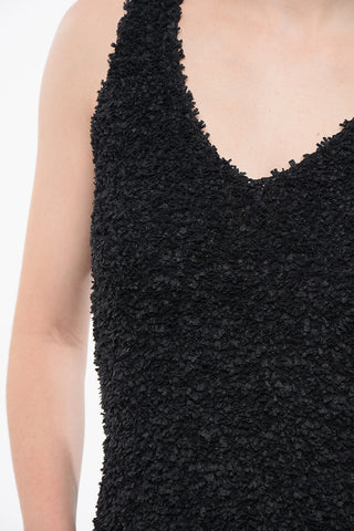 Knit Mini Dress with V-Neck