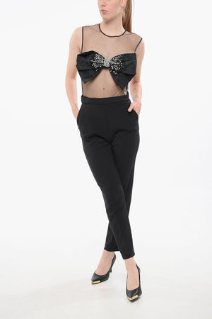 Durchsichtiger modularer Jumpsuit mit vorderer Schleife