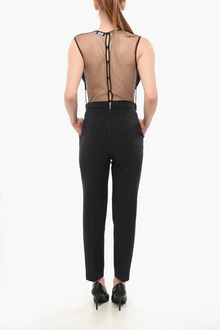 Jumpsuit See Through  Modulare con Fiocco Frontale
