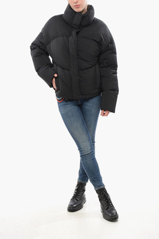 Daunenjacke ohne Kapuze NEW ORDER mit verdecktem Verschluss