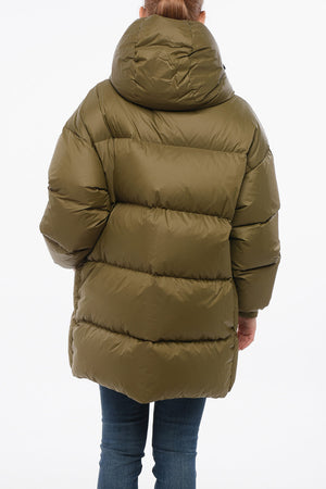 Long Down Jacket PUFFA with Hood Collar-Shape