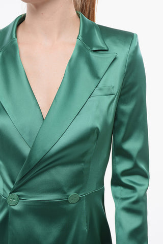 Double-Breasted Blazer Dress with Peak Lapel